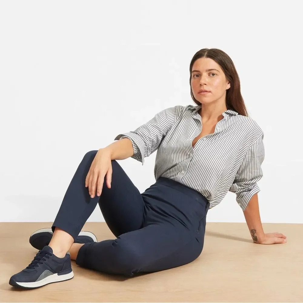 EVERLANE The‎ Side Zip Work Pant in Navy